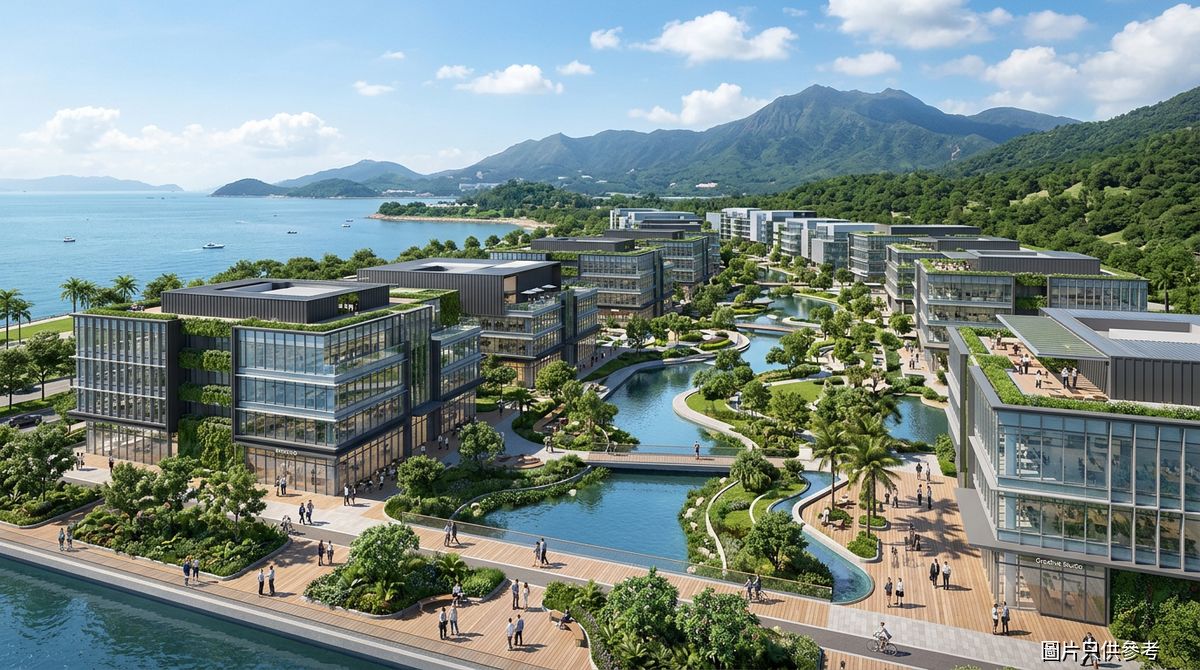 流浮山數碼科技樞紐創科園區建築概念圖